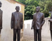 Monument als pares fundadors de la Unió Europea a Scy-Chazelles, França. Obra de Zurab Tsereteli