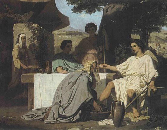 Abraham renta els peus dels àngels, de Felix Henri Giacomotti
