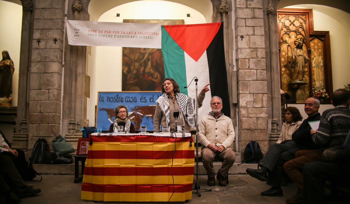 Roda de premsa d'inici de la vaga de fam en suport al poble palestí