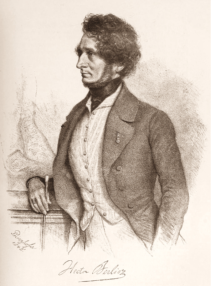 Hector Berlioz dibuixat per August Prinzofer