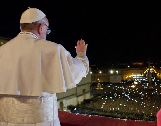 El papa Francesc el dia de la seva elecció
