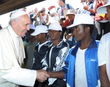 El papa Francesc a Lampedusa l'any 2013