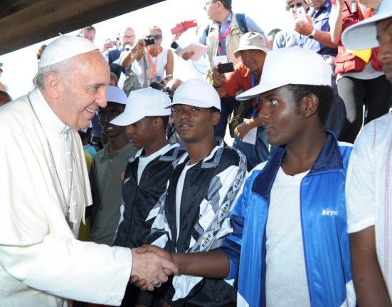 El papa Francesc a Lampedusa l'any 2013