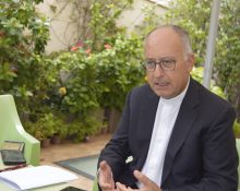 Spadaro, al restaurant La Pomarada de Barcelona mentre atenia diversos periodistes catalans