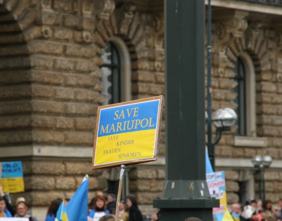 Acte de protesta contra la guerra a Ucraïna